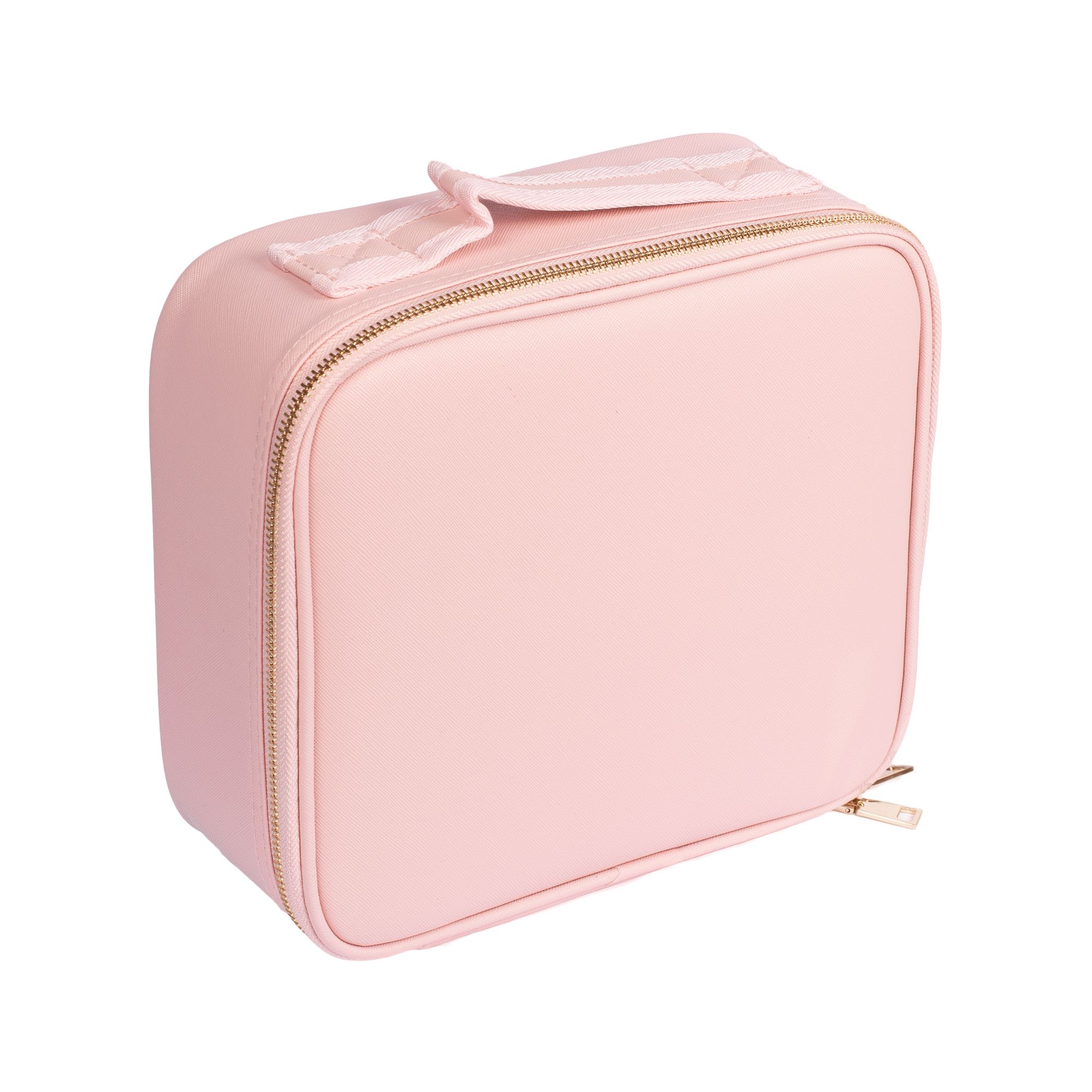 Leather cosmetic case - light pink