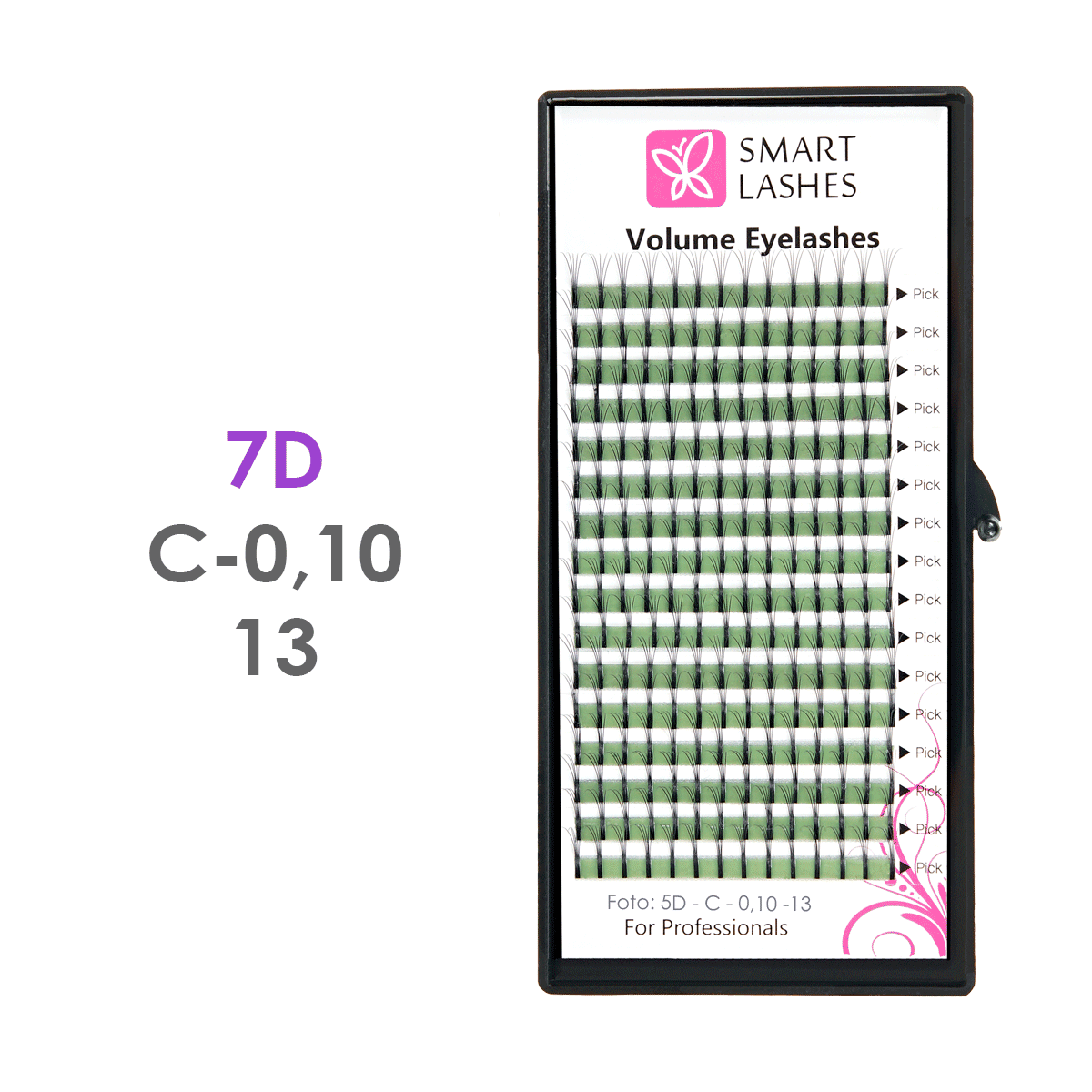 Volume Fans 7D - C - 0,10 mm x 13 mm - 16 lines | Smart Lashes