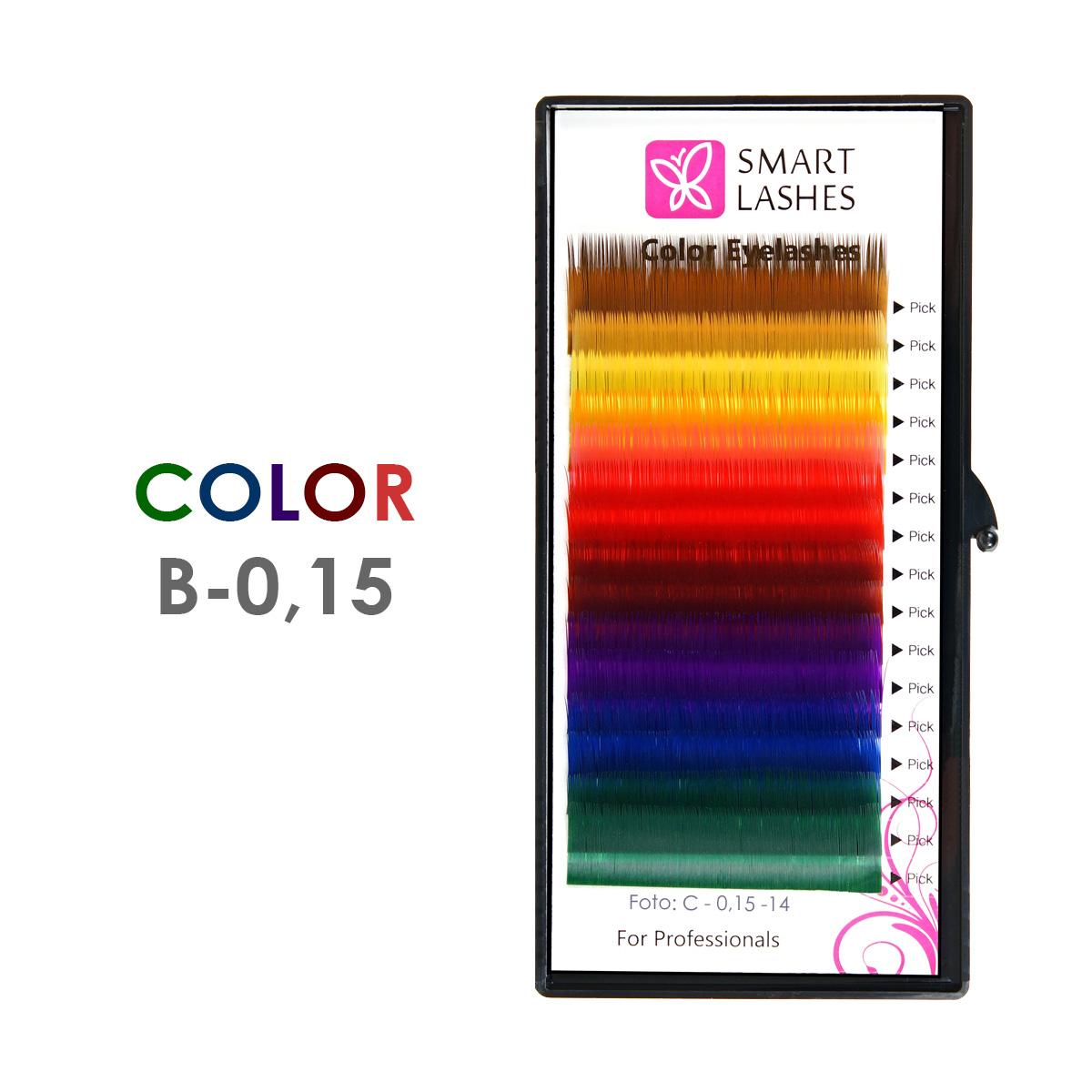 Colour lash MIX - B - 0.15