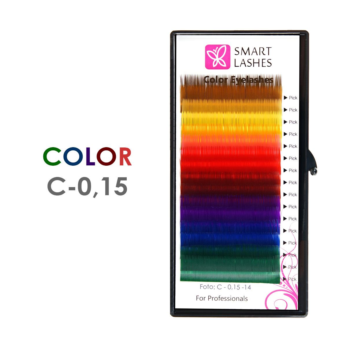 Colour lash MIX - C - 0.15