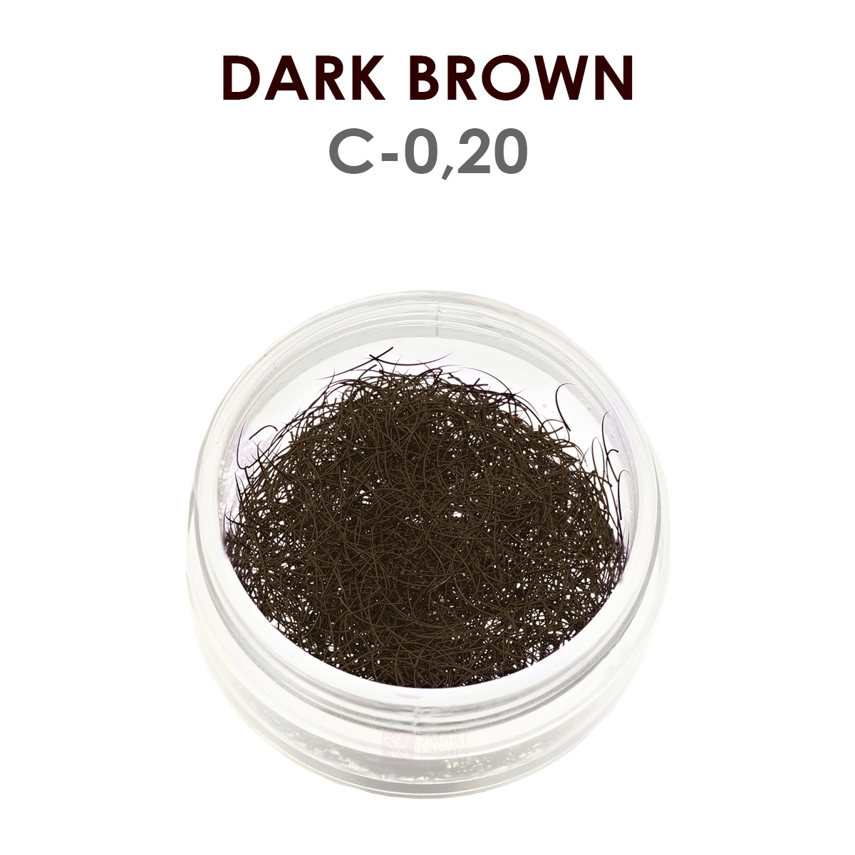 Dark brown lashes - 1g - C - 0.20 mm