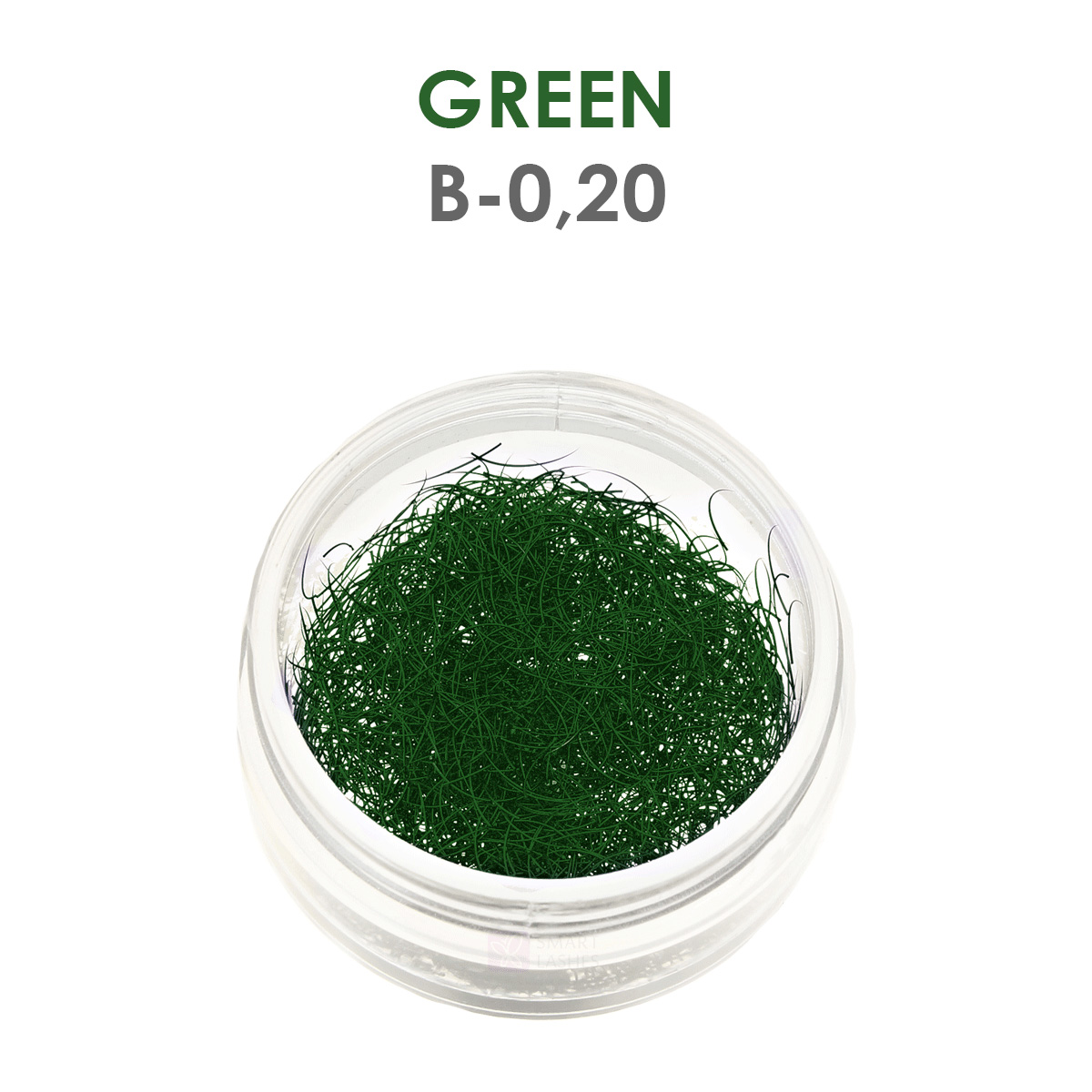 Green lashes - 1g - B - 0.20 mm