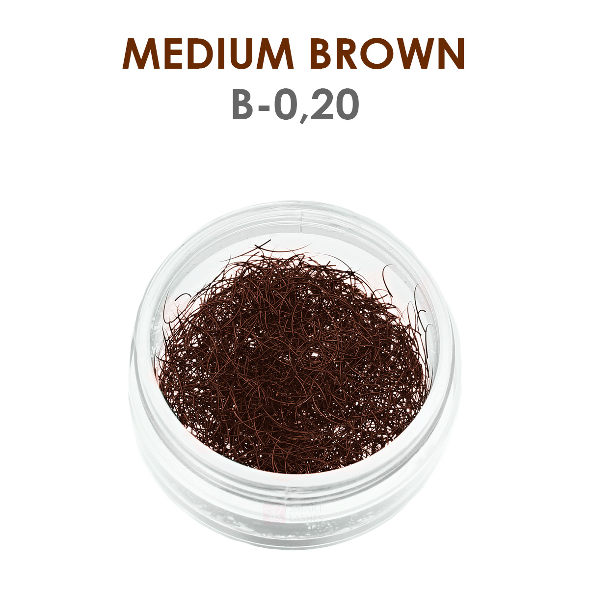 Medium brown lashes - 1g - B - 0.20 mm