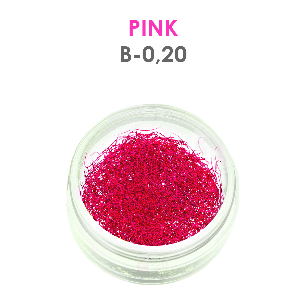 Pink lashes - 1g - B - 0.20 mm