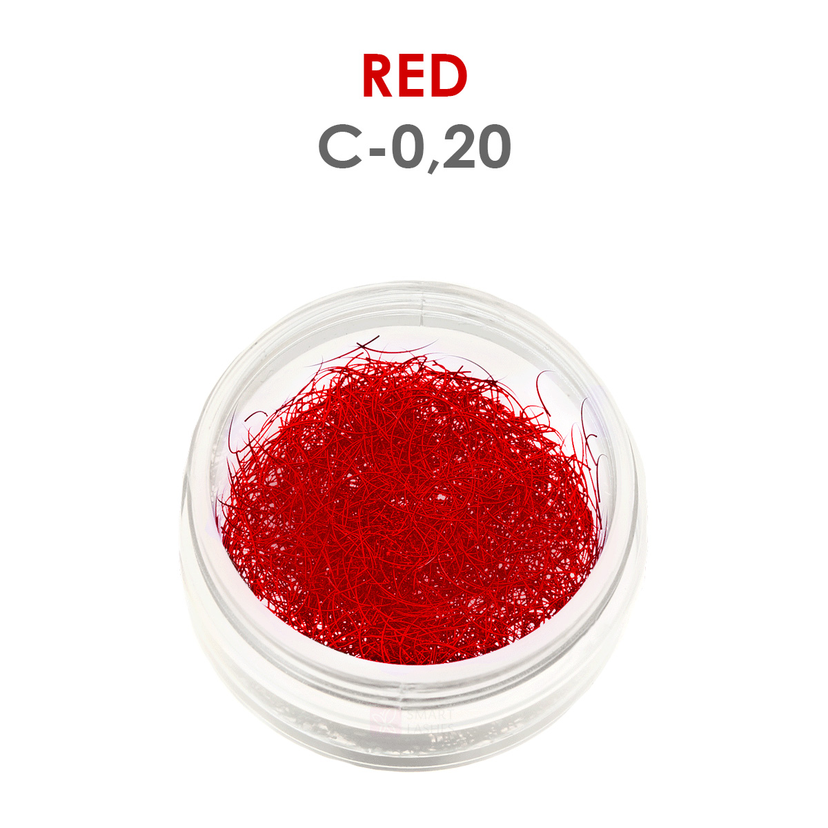 Červené řasy - 1g - C - 0.20 mm | Smart Lashes