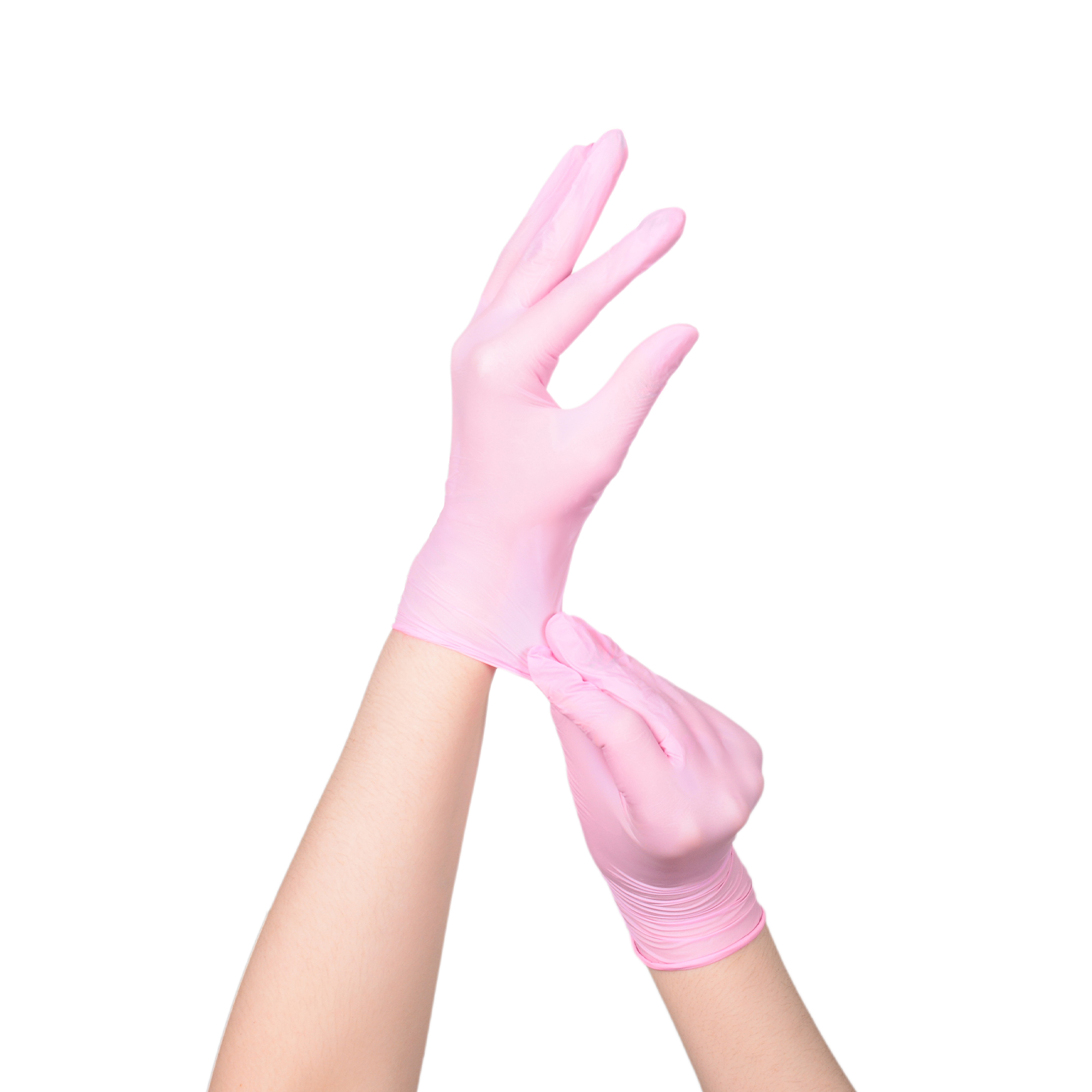 Nitrile gloves - pink - 100 pcs | Smart Lashes