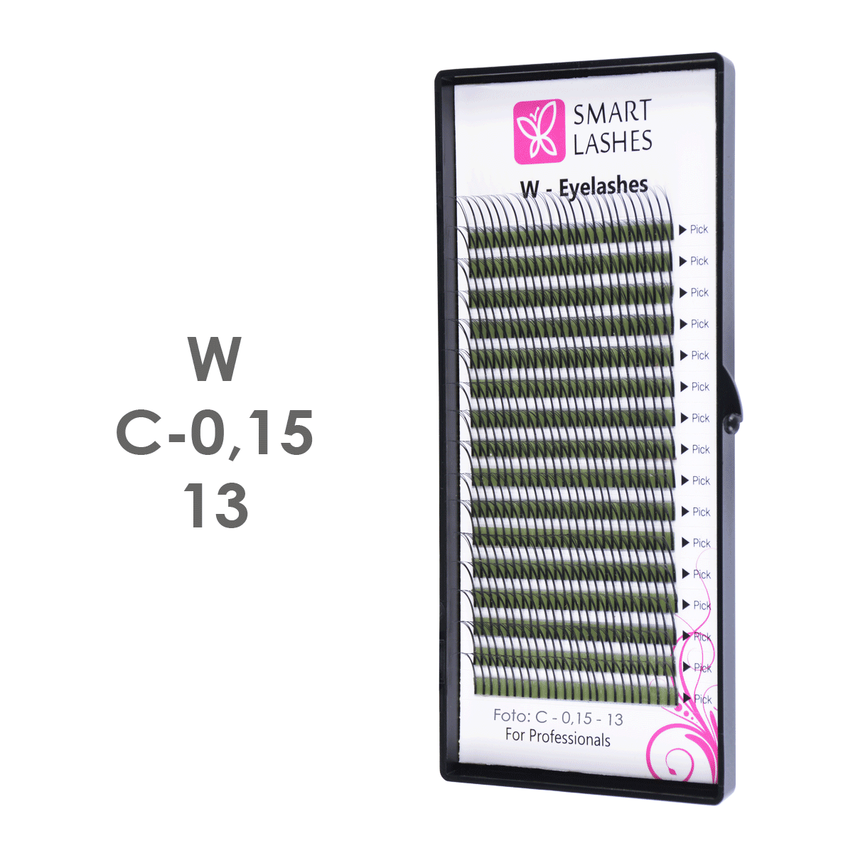 W lashes - C - 0,15 mm x 13 mm - 16 lines | Smart Lashes