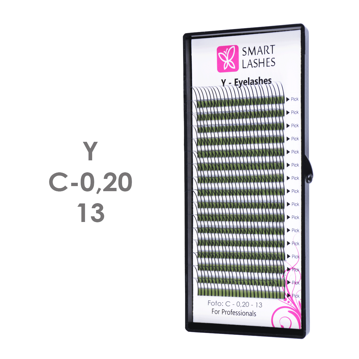 Y lashes - C - 0,20 mm x 13 mm - 16 lines | Smart Lashes